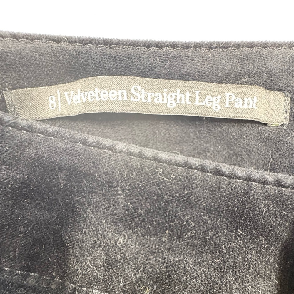 Talbots Women’s Black Velveteen Straight Leg Pants | Size 8 - Picture 8 of 9